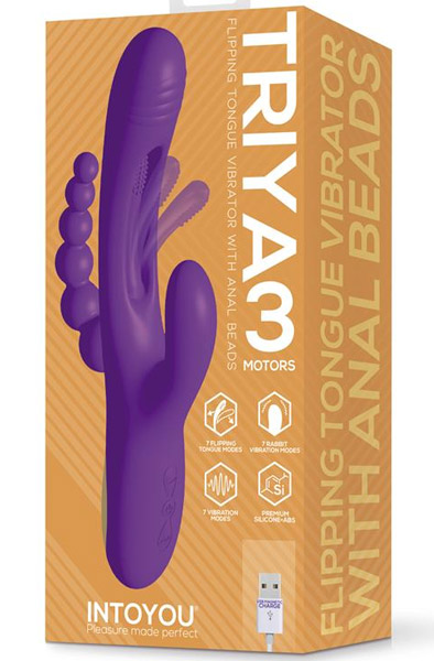 Triya Vibe mit flippender Zunge & Analperlen - G-Punkt-Vibrator 5