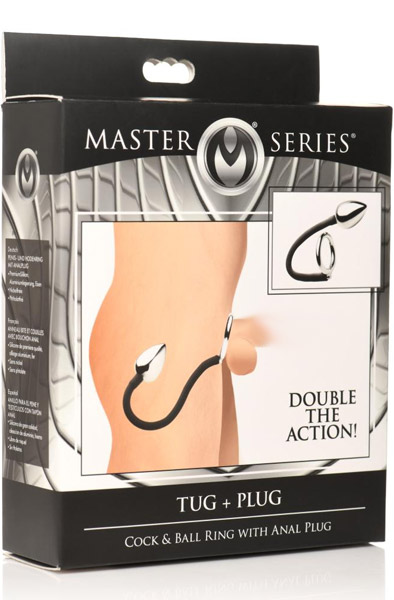 Tug + Plug Penis- und Hodenring mit Analplug - Analplug mit Penisring 4