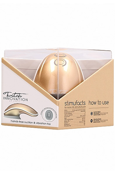 Twitch Freihändiges Saug- & Vibrations-Spielzeug Gold - Klitoris-Stimulator 5