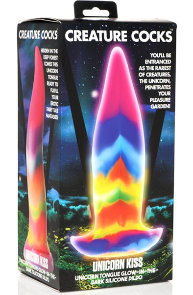 Unicorn Zungen Dildo Leuchtet im Dunkeln 21 cm - Drachen-Dildo 6