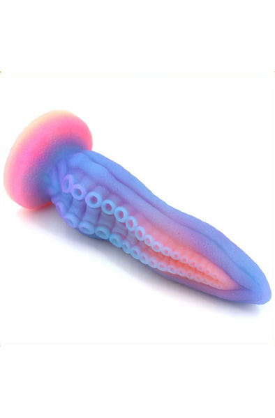 Unicorny Leuchtender Oktopus-Dildo 25 cm - Drachen-Dildo 5