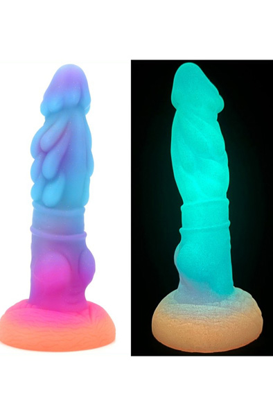 Unicorny Pilzkopf Leuchtender Dildo 22 cm - Drachen-Dildo 2