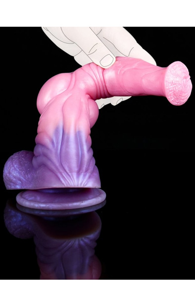 Unicorny Pinky Jumpy Dildo 28,4 cm - Drachen-Dildo 7