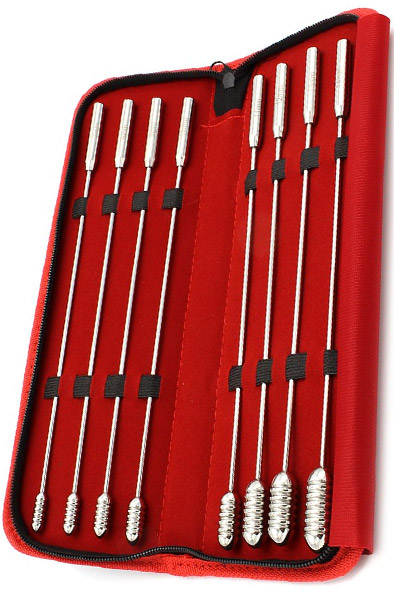 Urethral Sound Dilator mit gerillten Perlen 8-teiliges Set - Dilator-Set 1