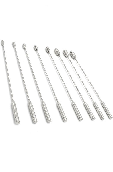 Urethral Sound Dilator mit gerillten Perlen 8-teiliges Set - Dilator-Set 2