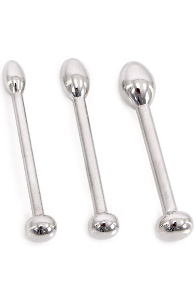 Urethral Trainer Kit mit 3 massiven Tränen-Penisplugs - Dilator-Set 1