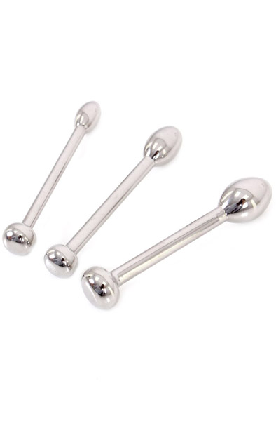 Urethral Trainer Kit mit 3 massiven Tränen-Penisplugs - Dilator-Set 2
