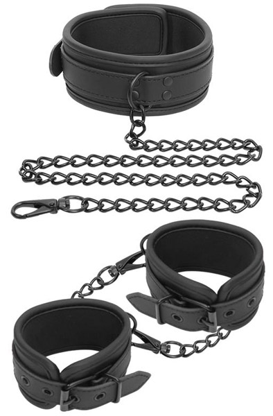 Vegan Halsband- & Handschellen-Set - Halsband-Handschellen-Kombination 1