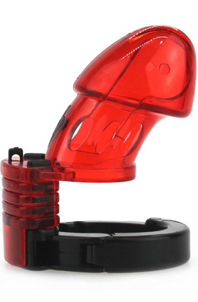 Verstellbare Cock Cuff Keuschheitsvorrichtung Rot - Keuschheitskäfig 2