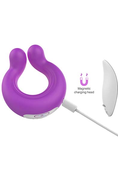 Vibrierender Cockring mit Fernbedienung Lila - Vibrierender Penisring 2