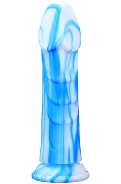 Vipriks Dildo Blau-Weiß 21 cm - Drachen-Dildo 1