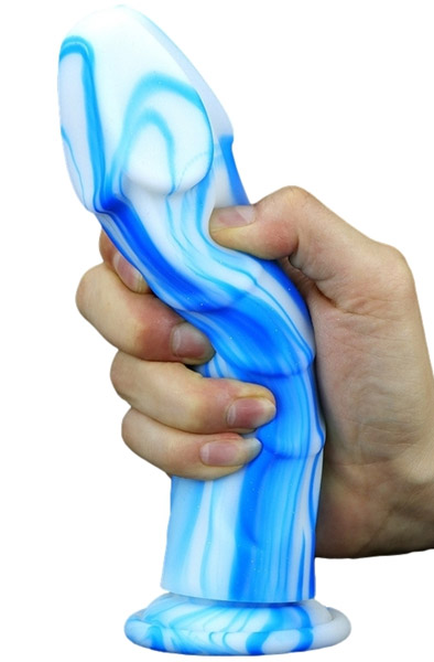 Vipriks Dildo Blau-Weiß 21 cm - Drachen-Dildo 2