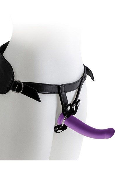 Virgite Harness With Purple Dildo Medium - Umschnalldildo mit Geschirr 1
