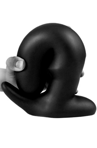 Wolf Sichel Silikon Schwarz L - Extra dicker Anal-Dildo 2