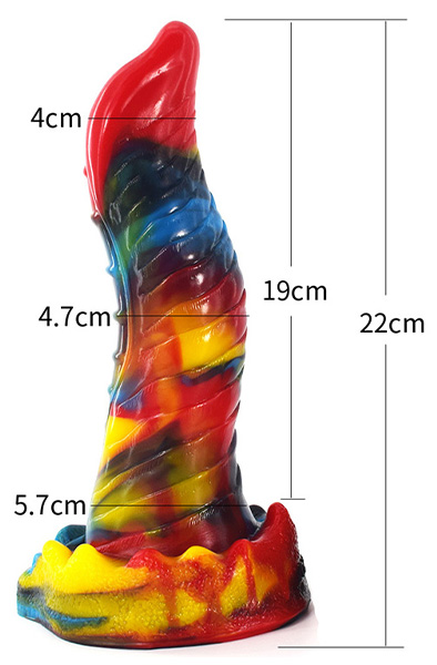Wolorz Dildo Mehrfarbig 22,5 cm - Drachen-Dildo 2