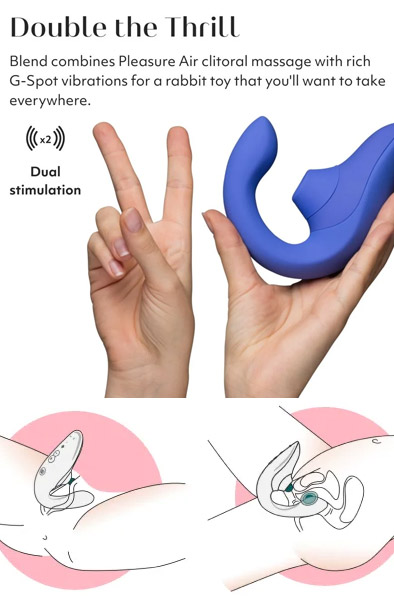 Womanizer Blend in Lebhaftem Blau - Luftdruck-Vibrator 3