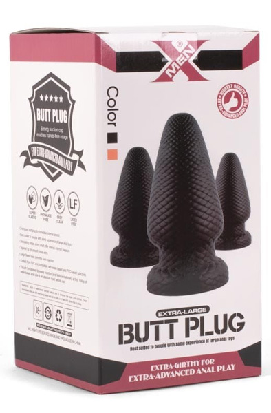 X-Men Analplug Schwarz 20,3 cm - XL Buttplug 5