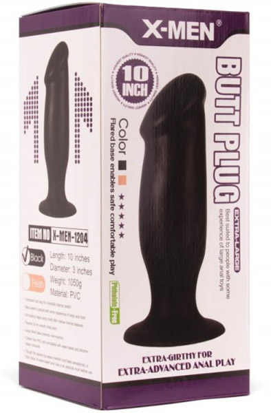 X-Men Analplug Schwarz 25,5 cm - XL Buttplug 3