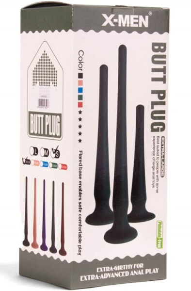 X-Men Butt Plug Größe S Schwarz 30 cm - Extra langer Anal-Dildo 3