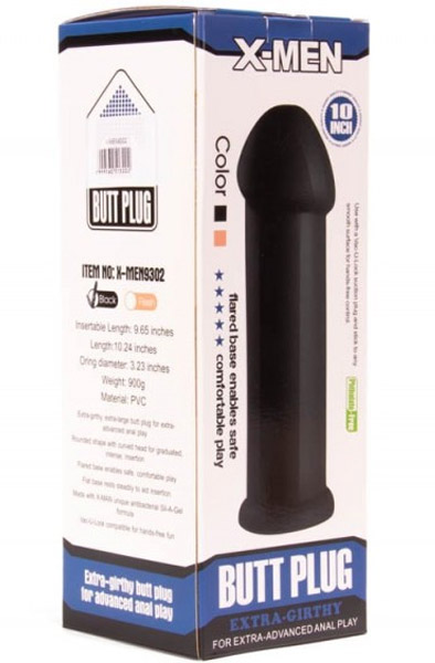 X-Men Butt Plug Schwarz 25,5 cm - XL Buttplug 3