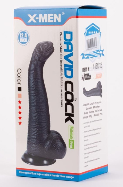 X-Men David's Schwanz Schwarz 28 cm - Drachen-Dildo 7