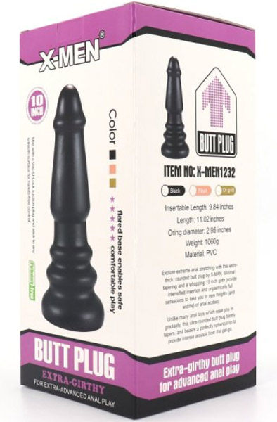 X-Men Extra Breiter Butt Plug Schwarz 25,5 cm - XXL-Analplug 4
