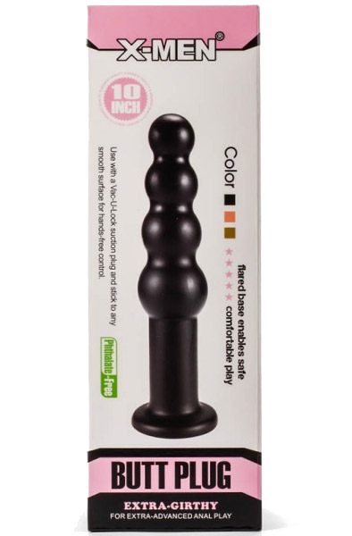X-Men Extra Breiter Butt Plug Schwarz 25 cm - XL Buttplug 2