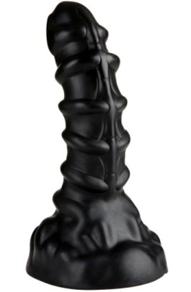 X-Men Gerippter Anal Dildo Schwarz 22,5 cm - Monster-Dildo 1