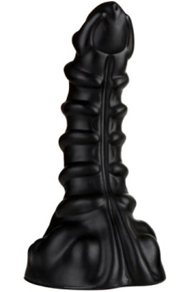 X-Men Gerippter Anal Dildo Schwarz 22,5 cm - Monster-Dildo 2