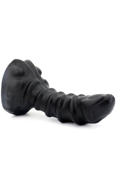 X-Men Gerippter Anal Dildo Schwarz 22,5 cm - Monster-Dildo 4
