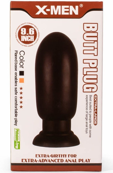 X-Men Riesiger Butt Plug Schwarz 24 cm - XL Buttplug 3