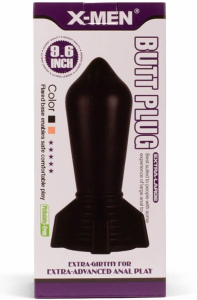 X-Men Riesiger Butt Plug Schwarz 24 cm - XL Buttplug 4