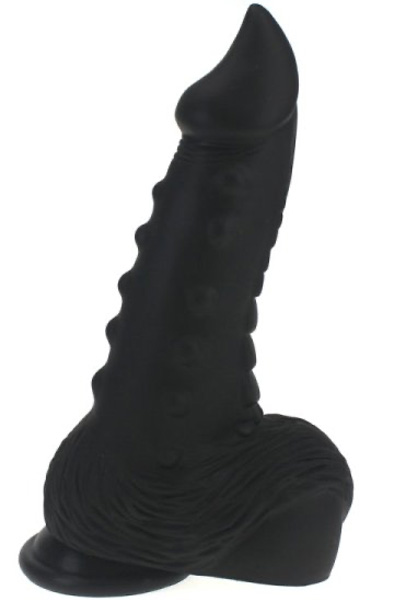 X-Men Schuppiger Silikondildo Schwarz 21 cm - Monster-Dildo 1