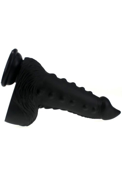 X-Men Schuppiger Silikondildo Schwarz 21 cm - Monster-Dildo 2