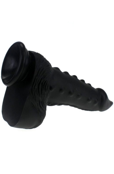 X-Men Schuppiger Silikondildo Schwarz 21 cm - Monster-Dildo 4