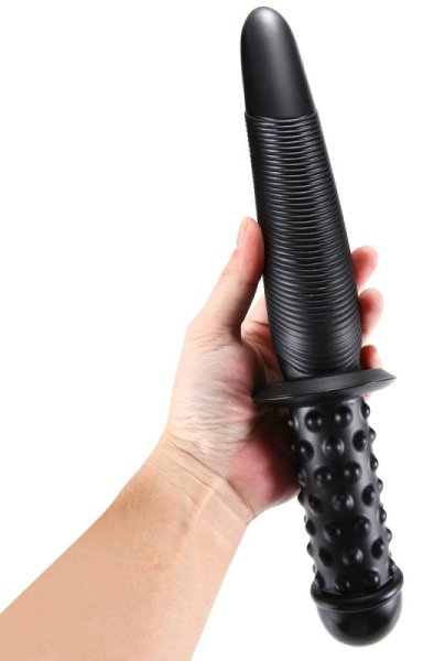 X-Men Schwert-Analplug Schwarz 35 cm - Dildo mit Griff 2