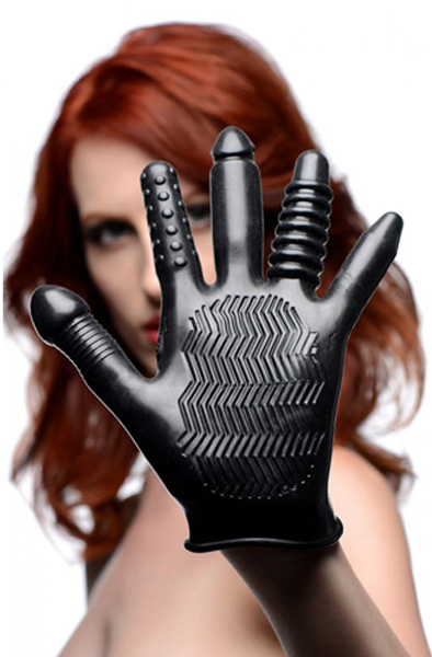 XR Play Hard Vergnügungspoker Analhandschuh - Strukturierte Handschuhe für Analspiele 1
