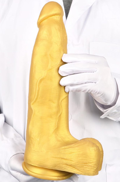 XXL Silikon Dildo Gold 33 cm - XXL-Dildo 2