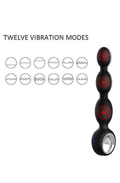 Zenn Anal-Vergnügen Vibrator 21,5 cm - Vibrierende Analperlen 6