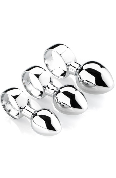 Zenn Set mit 3 Anal-Finger-Plugs - Analplug mit Zugring 1