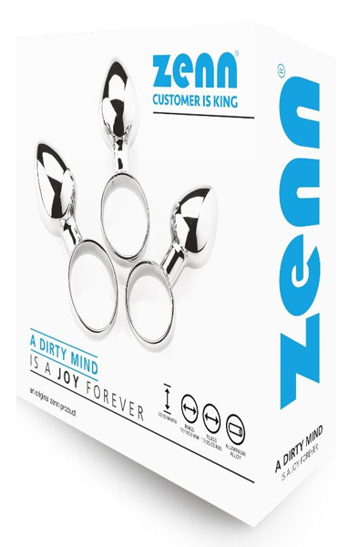 Zenn Set mit 3 Anal-Finger-Plugs - Analplug mit Zugring 3