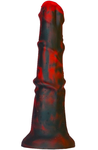Zirg Drachendildo Schwarz-Rot 25 cm - Drachen-Dildo 1