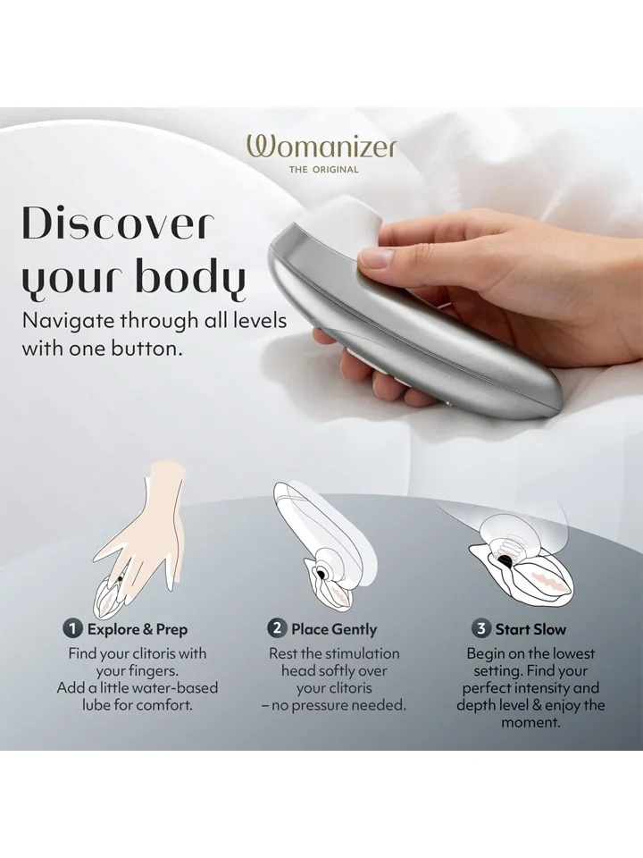 Womanizer Pro Silver - Luftdruck-Vibrator 2 [full]