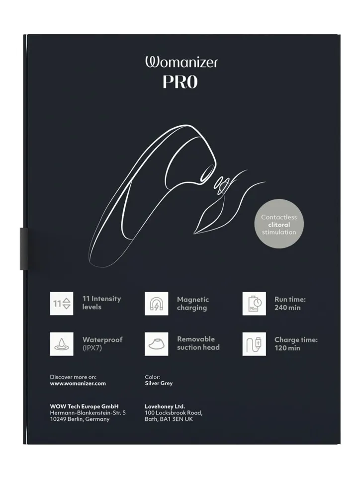Womanizer Pro Silver - Luftdruck-Vibrator 8 [full]