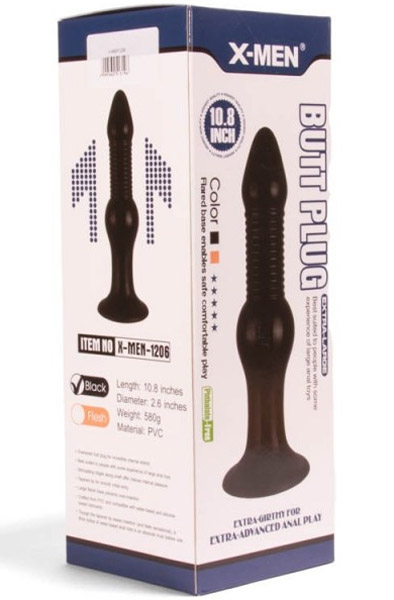 X-Men Analplug Schwarz 27,5 cm - XL Buttplug 3
