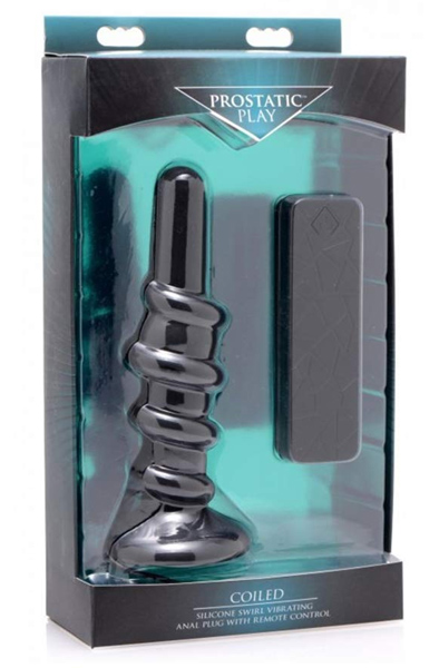 XR Play Hard Coiled Silicone Swirl Vibrating Anal Plug with - Vibrierender Analplug 2
