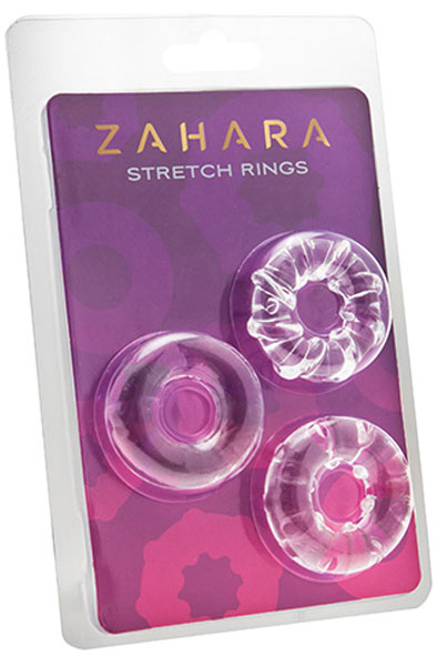 Zahara Trio Rings Clear - Cockring-Set 2