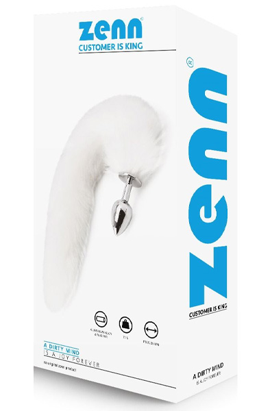 Zenn Deluxe Fluffy Fox Plug Weiß - Analplug in Tierform 3