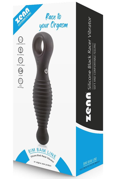 Zenn Silicone Black Racer Vibrator - Vibrierender Analplug 3